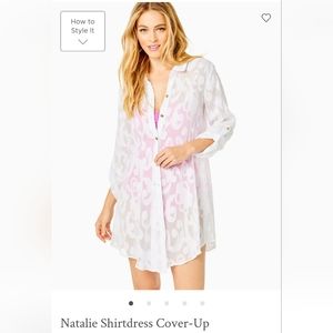 NWT Lilly Pulitzer Natalie Shirtdress Cover-Up